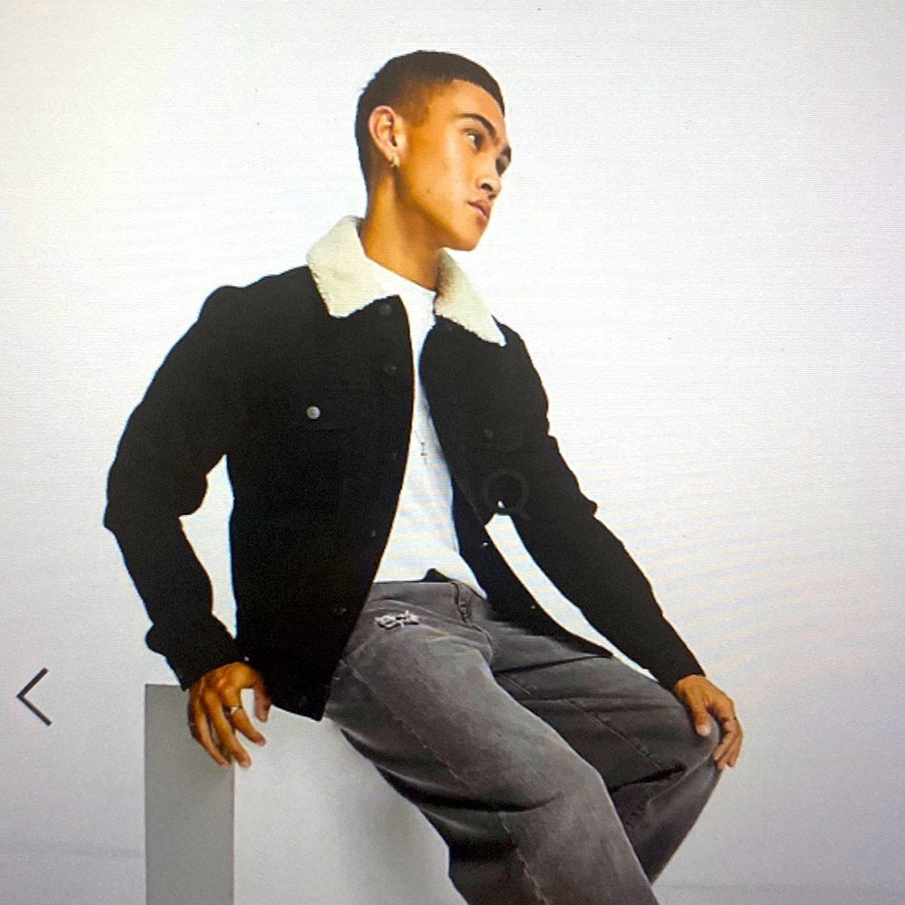 Men’s ASOS Denim Jacket w/ detachable fleece collar